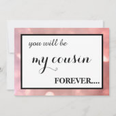 Sind Sie meine Juniorbrautjungfer? Einladung (Vorderseite)