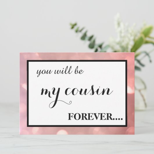 Sind Sie meine Juniorbrautjungfer? Einladung (Stehend Vorderseite)