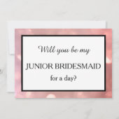 Sind Sie meine Juniorbrautjungfer? Einladung (Rückseite)