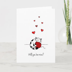 Sind Sie meine? Karte des Valentines Tages-