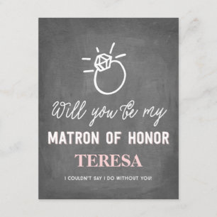 Sind Sie meine Matrone Brautjungfer der Ehre  Einladung