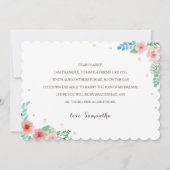 Sind Sie meine Matrone der Ehre, Watercolor-Blumen Einladung (Rückseite)