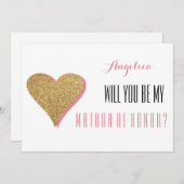 Sind Sie meine Matrone der Ehreneinladung Einladung (Vorne/Hinten)