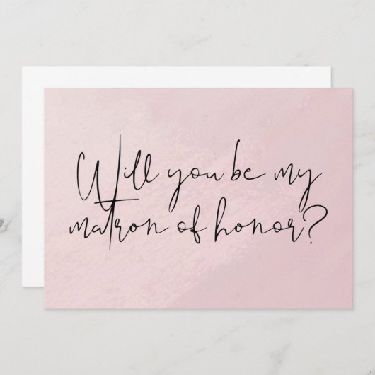 Sind Sie meine Matrone der Ehrenpostkarte Einladung (Vorne/Hinten)