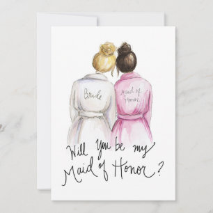 Sind Sie meine MOH? Dankeskarte