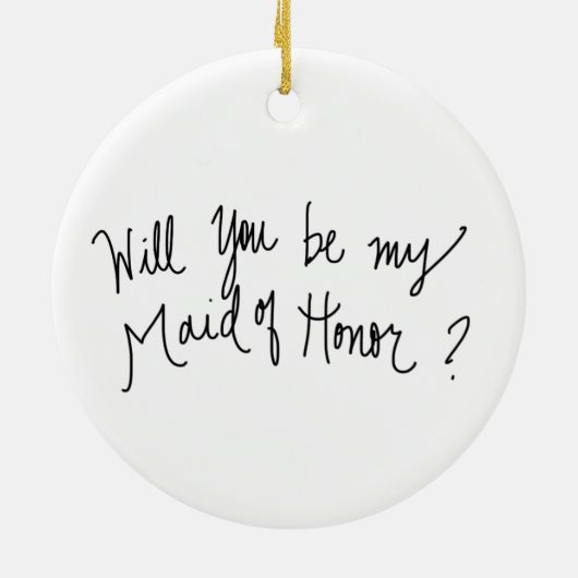 Sind Sie meine MOH? Keramik Ornament (Hinten)