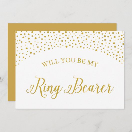 Sind Sie meine Ring-Träger-Hochzeits-Antrag-Karte Einladung (Vorne/Hinten)