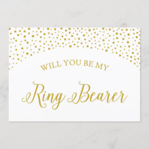 Sind Sie meine Ring-Träger-Hochzeits-Antrag-Karte Einladung
