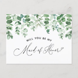 Sind Sie meine Trauzeugin? Ankündigungspostkarte