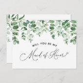 Sind Sie meine Trauzeugin? Ankündigungspostkarte (Vorne/Hinten)