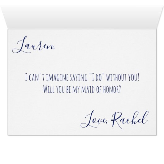 Sind Sie meine Trauzeugin? Blaue u. grüne Natur (Innenansicht Horizontal (Unten))