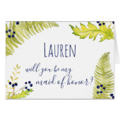 Sind Sie meine Trauzeugin? Blaue u. grüne Natur (Vorderseite (Horizontal))