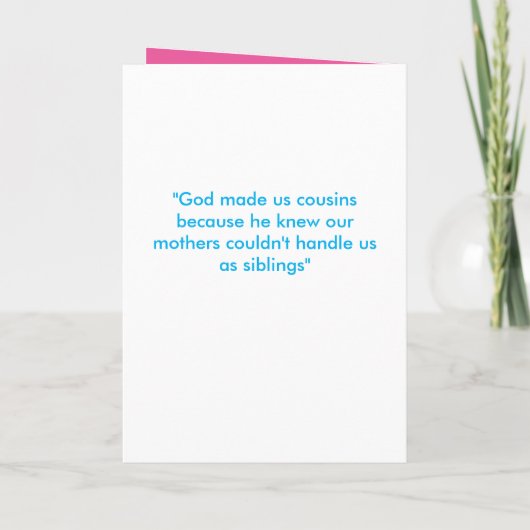 Sind Sie meine Trauzeugin - Cousin Einladung (Rückseite)