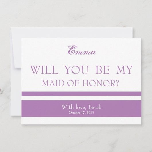 Sind Sie meine TRAUZEUGIN Einladung (Vorderseite)