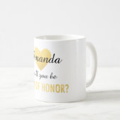 Sind Sie meine Trauzeugingoldherz-Tasse Kaffeetasse (VorderseiteRechts)