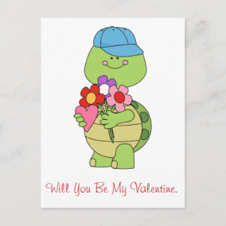 Sind Sie meine Valentinsgruß-Schildkröte Feiertagspostkarte