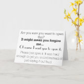 Sind Sie sicher? Entschuldigungs-Karte Karte (Gelbe Blume)