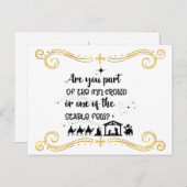 Sind Sie Teil der Inn Crowd? Christliche Weihnacht Postkarte (Vorne/Hinten)