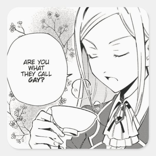 Sind Sie, was sie schwul nennen? | WataOshi | Quadratischer Aufkleber (Vorderseite)