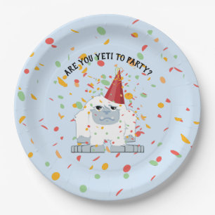 Sind Sie Yeti zu Party-niedlichem Pappteller