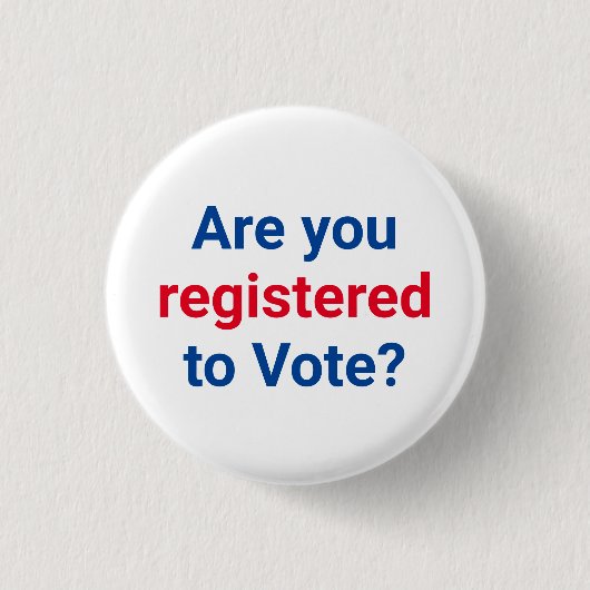 Sind Sie zur Abstimmung angemeldet, rot-weiß und b Button (Vorderseite)