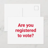 Sind Sie zur Abstimmung angemeldet, um den Text in Postkarte (Vorne/Hinten)