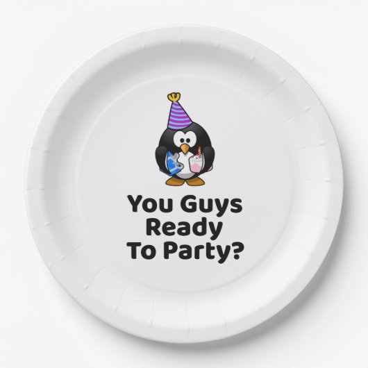 Sind Typ zum Party bereit? Funny Birthday Party Pappteller (Vorderseite)