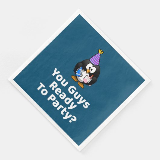 Sind Typ zum Party bereit? Funny Birthday Party Serviette (Ecke)