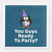 Sind Typ zum Party bereit? Funny Birthday Party Serviette (Vorderseite)