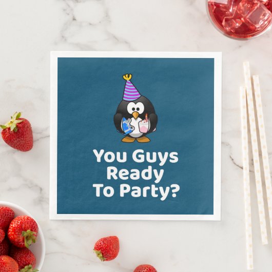 Sind Typ zum Party bereit? Funny Birthday Party Serviette (Beispiel)