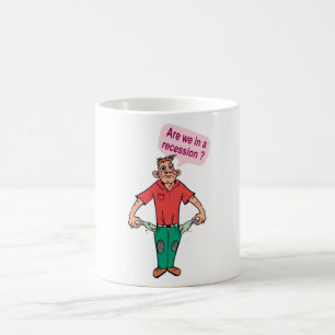 Sind wir in einer Rezession? Kaffeetasse