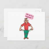 Sind wir in einer Rezession? Postkarte (Vorne/Hinten)