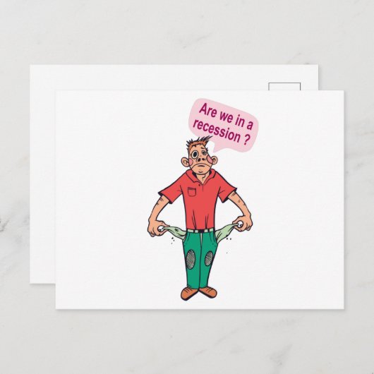 Sind wir in einer Rezession? Postkarte (Vorne/Hinten)