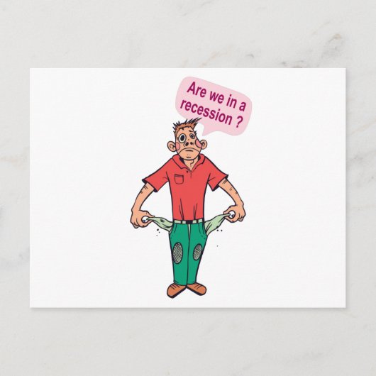 Sind wir in einer Rezession? Postkarte (Vorderseite)