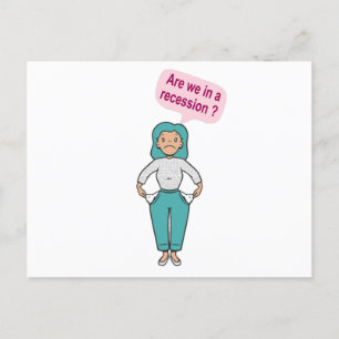 Sind wir in einer Rezession? Postkarte