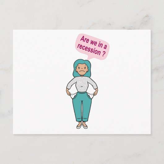 Sind wir in einer Rezession? Postkarte (Vorderseite)