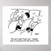 Sind wir noch da? Funny Child Cartoon Poster (Vorne)