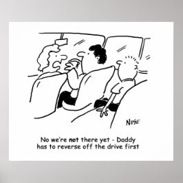 Sind wir noch da? Funny Child Cartoon Poster