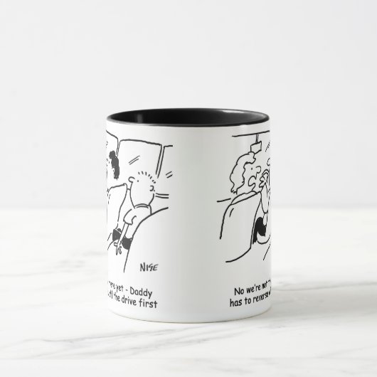 Sind wir noch da? Langes Kind im Auto Tasse (Zentrum)