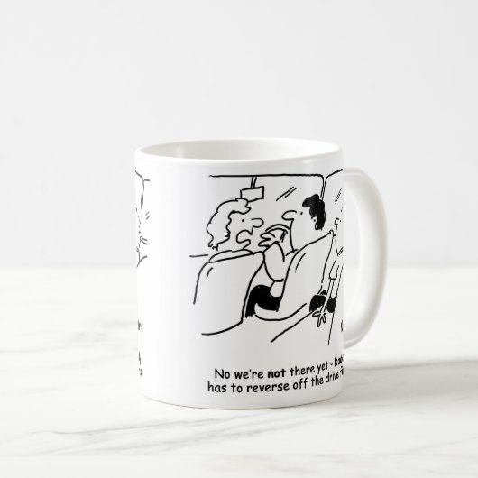 Sind wir noch da? ungeduldiges Kind Kaffeetasse (VorderseiteRechts)