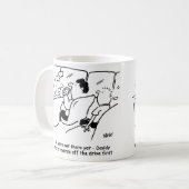 Sind wir noch da? ungeduldiges Kind Kaffeetasse (Vorderseite Links)