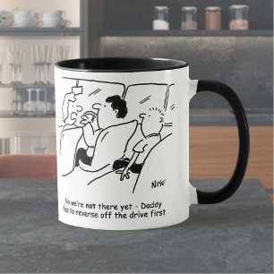 Sind wir schon da? Langweiliges Kind im Auto Tasse
