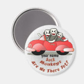Sind wir schon da Sock Monkey Magnet (Vorderseite/Rückseite)