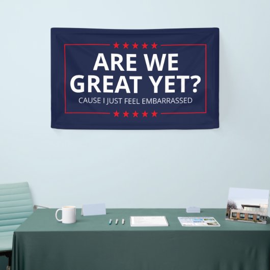 Sind wir schon großartig? Ich fühle mich gerade um Banner (Messeveranstaltung)