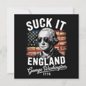 Sind zum Kotzen England 4. Juli George Washington Einladung (Vorderseite)