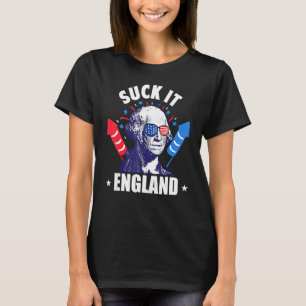 Sind zum Kotzen England 4. Juli George Washington T-Shirt