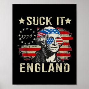 Sind zum Kotzen England Funny 4. Juli Patriotic Am Poster