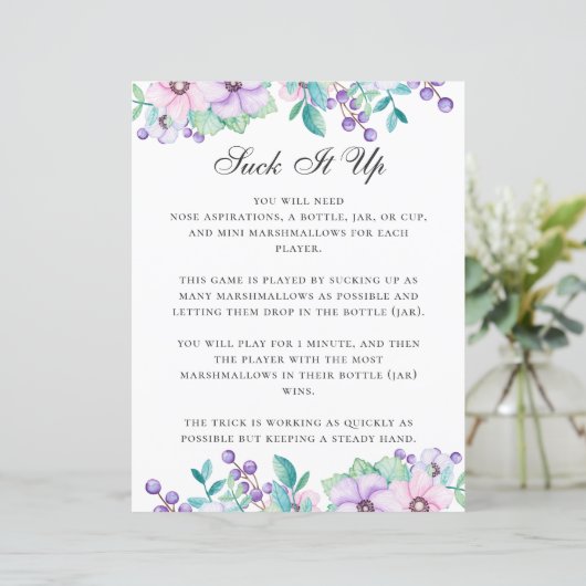 Sind zum Kotzen es auf. Babydusche. Lila blumenrei (Stehend Vorderseite)