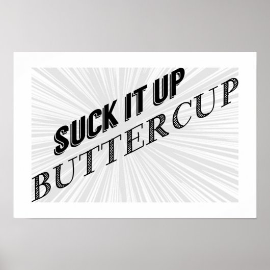 Sind zum Kotzen es auf Buttercup Typografie Poster (Vorne)