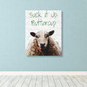 Sind zum Kotzen es auf Buttertasse Leinwanddruck (Insitu (Holzboden))